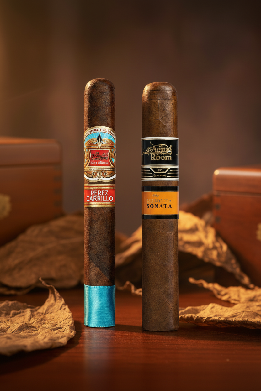 E.P. Carrillo & Aging Room - Tobacco Leaf Background